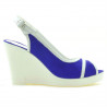 Women sandals 5000 indigo velour+white