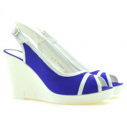 Women sandals 5000 indigo velour+white