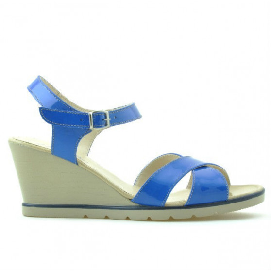 Women sandals 5007 patent blue