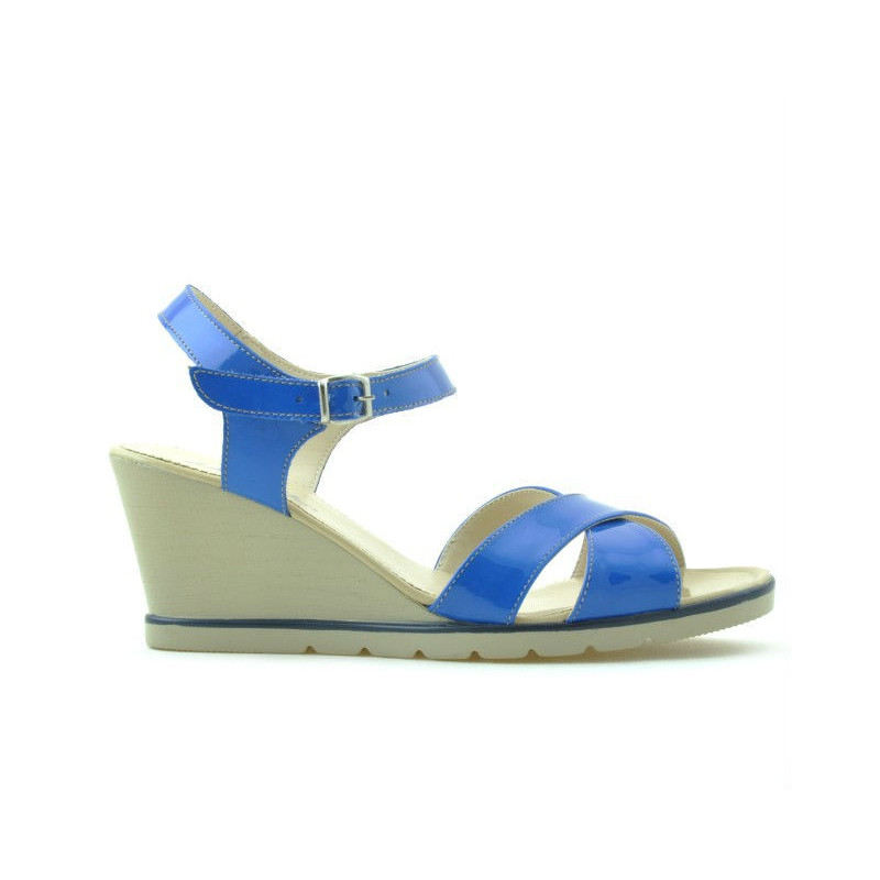 Women sandals 5007 patent blue