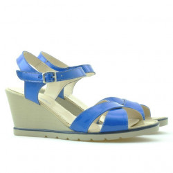 Women sandals 5007 patent blue