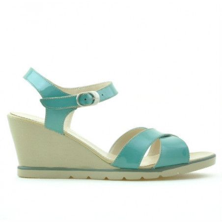 Women sandals 5007 patent green
