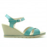 Women sandals 5007 patent green
