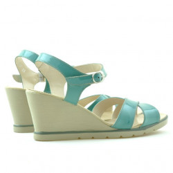 Women sandals 5007 patent green
