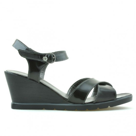 Women sandals 5007 patent black