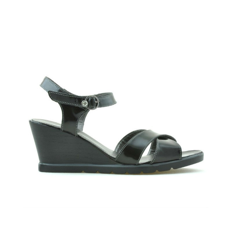 Women sandals 5007 patent black