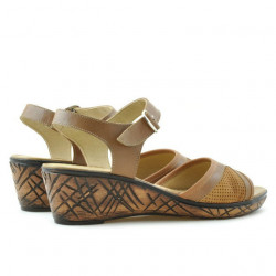 Women sandals 5005p brown cerat perforat