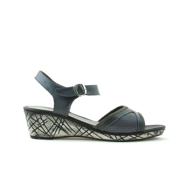 Women sandals 5005m p gray perforat