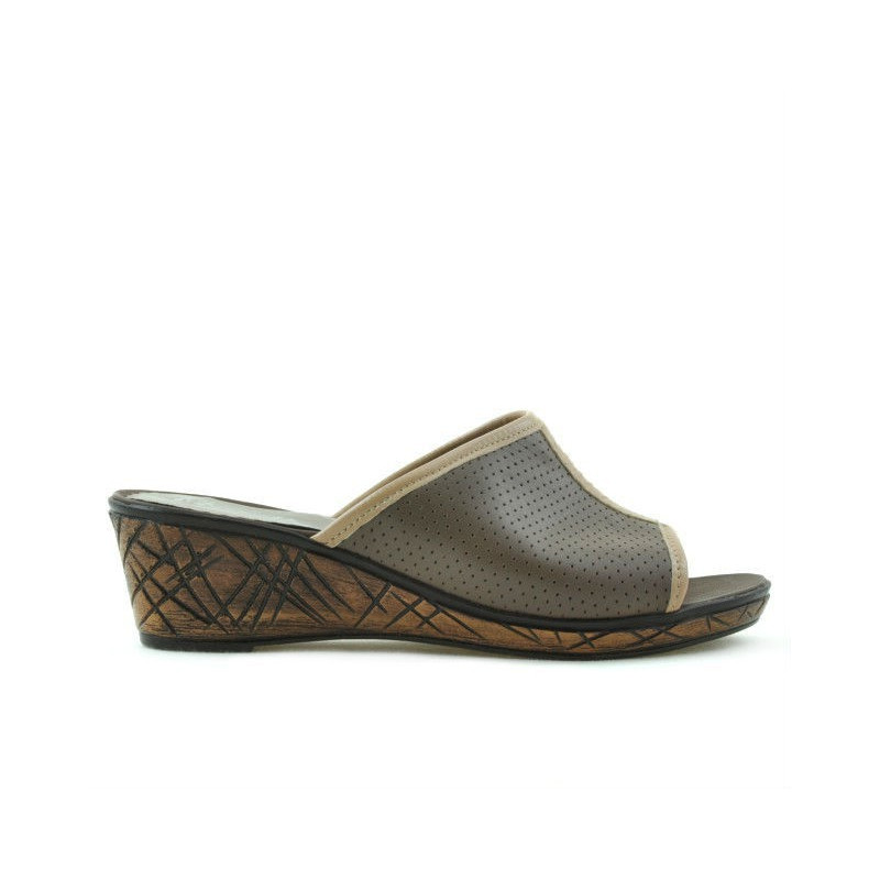 Women sandals 5004p cappuccino perforat