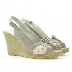 Women sandals 5002 sand+pink