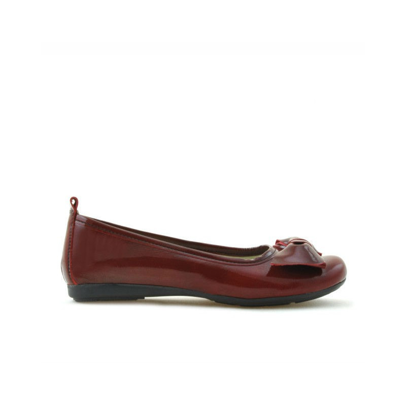 Children shoes 141 patent bordo