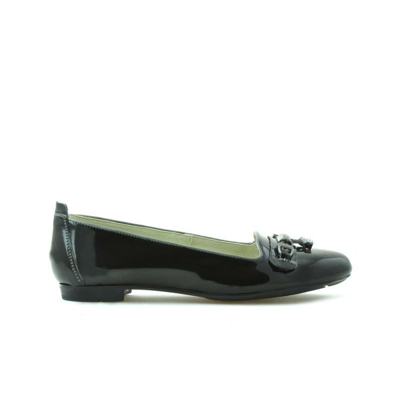 Women casual shoes 639 patent black