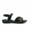 Children sandals 523 patent black+burgundy