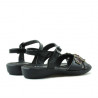 Children sandals 523 patent black+burgundy