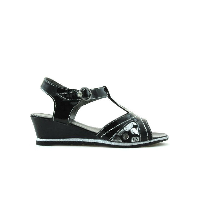 Children sandals 533 patent black combined