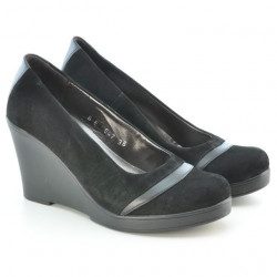 Women casual shoes 647 black velour