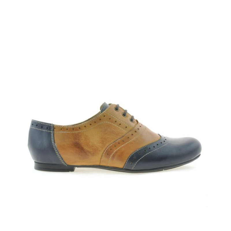 Women casual shoes 186 indigo+brown