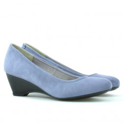 Women casual shoes 152-1 bleu velour