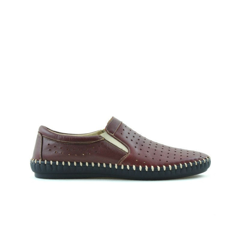 Men loafers, moccasins 820 bordo