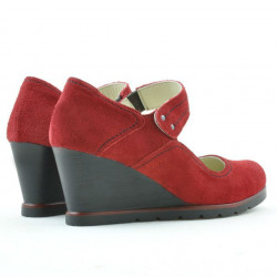 Women casual shoes 199 red velour