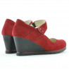 Women casual shoes 199 red velour