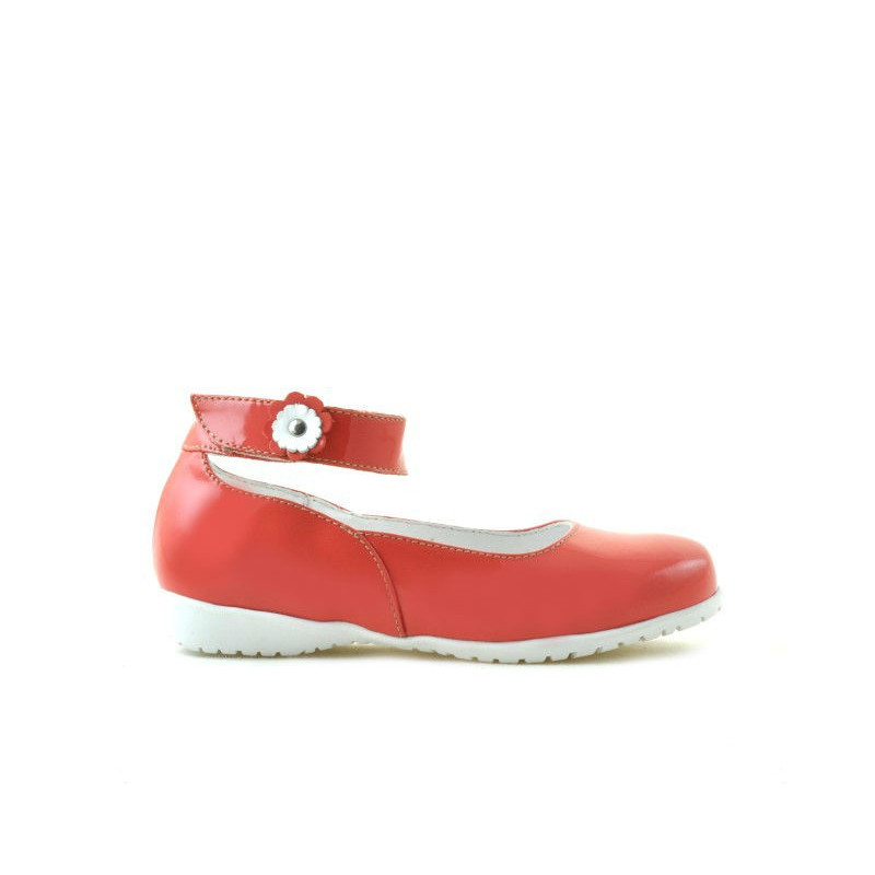 Small children shoes 17c patent red coral