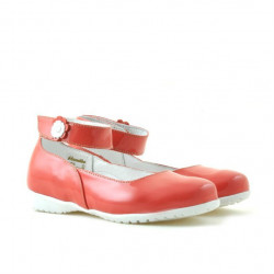 Small children shoes 17c patent red coral