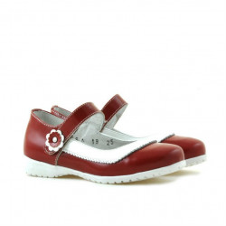 Small children shoes 19c patent red+white
