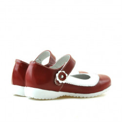 Small children shoes 19c patent red+white