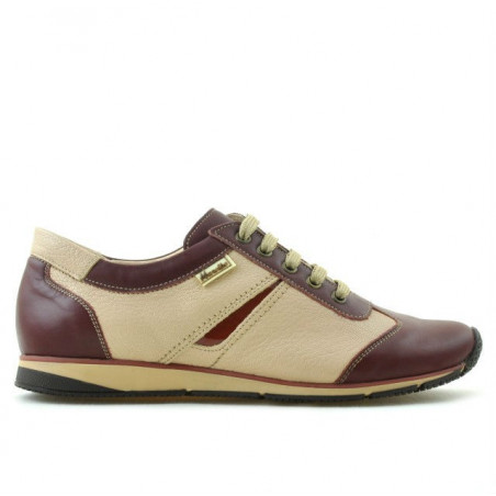 Women sport shoes 196 bordo+beige
