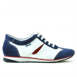 Women sport shoes 196 indigo velour+white