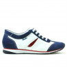 Women sport shoes 196 indigo velour+white