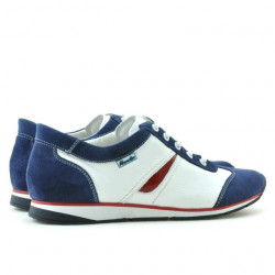 Women sport shoes 196 indigo velour+white