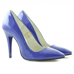 Women stylish, elegant shoes 1241 patent blue