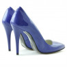 Women stylish, elegant shoes 1241 patent blue