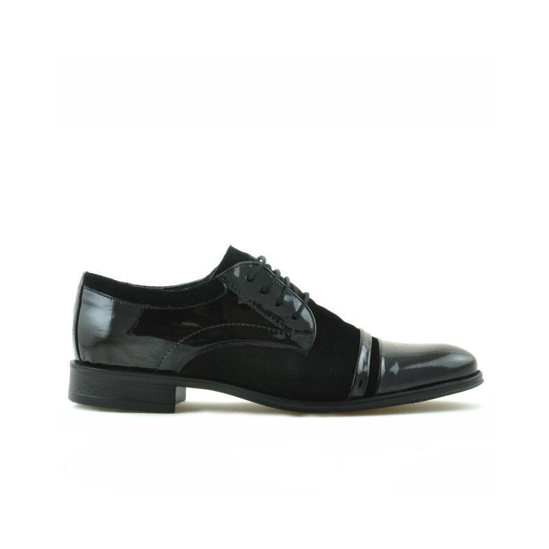 Teenagers stylish, elegant shoes 391 velour black combined