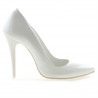 Women stylish, elegant shoes 1241 patent white