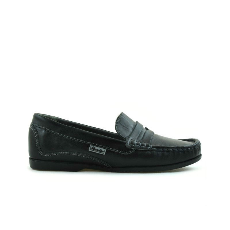 Women loafers, moccasins 661 black