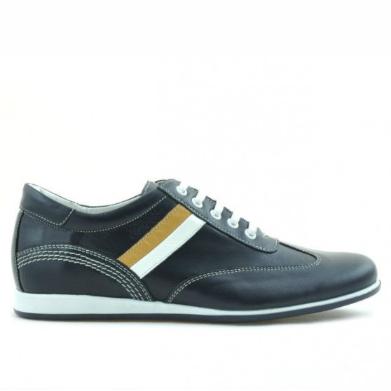 Teenagers stylish, elegant shoes 394 indigo+white