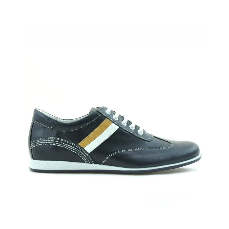 Teenagers stylish, elegant shoes 394 indigo+white
