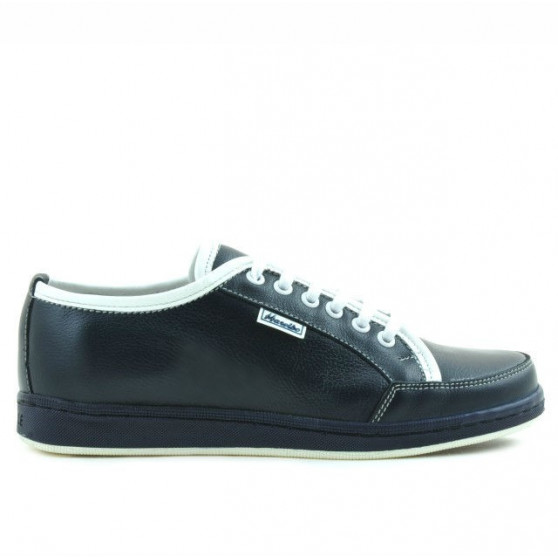 Teenagers stylish, elegant shoes 312 indigo+white