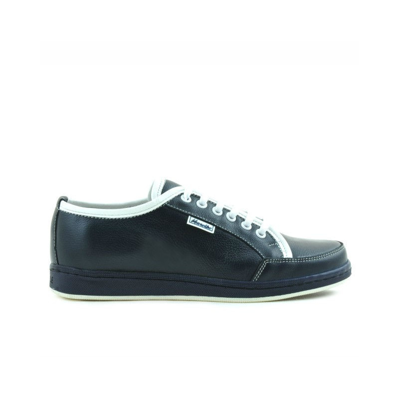 Teenagers stylish, elegant shoes 312 indigo+white