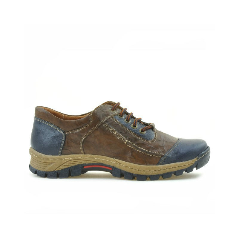 Teenagers stylish, elegant shoes 313 indigo+brown