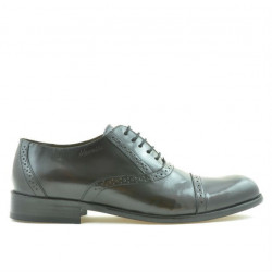 Men stylish, elegant shoes 801 a brown