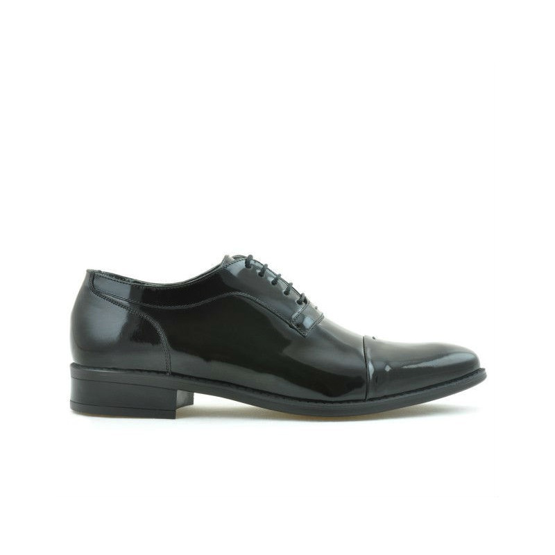 Men stylish, elegant shoes 802 patent black