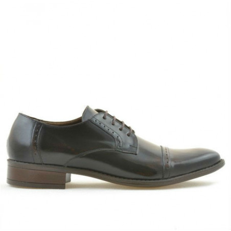 Men stylish, elegant shoes 803 a brown