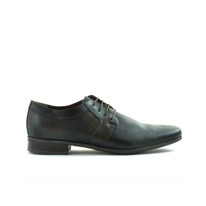 Men stylish, elegant shoes 786 a brown