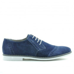 Men stylish, elegant, casual shoes 746 indigo velour 
