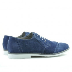 Men stylish, elegant, casual shoes 746 indigo velour 