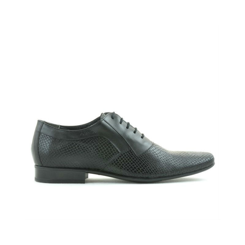 Men stylish, elegant shoes 798 black combined